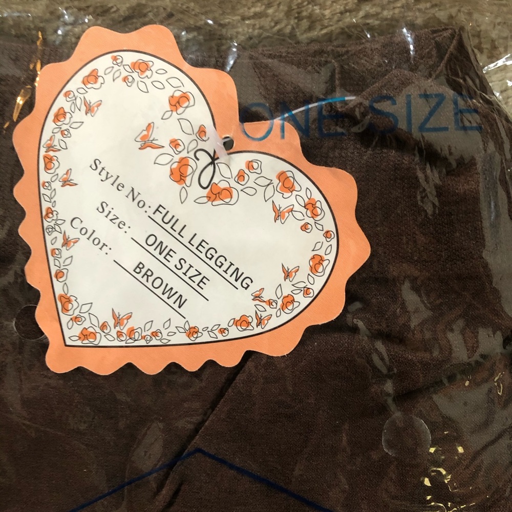 Brown Full Leggings, one size.